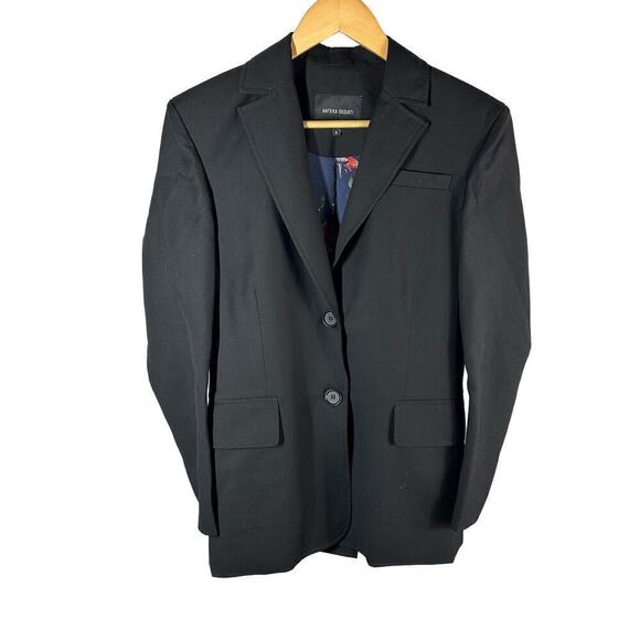 Nafsika Skourti Beaded Rose Tassel 2 Button Black Blazer UK 8 US 4 - Picture 2 of 10